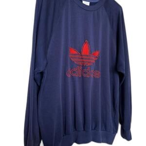 Vintage navy blue Adidas Raglan sweatshirt‎